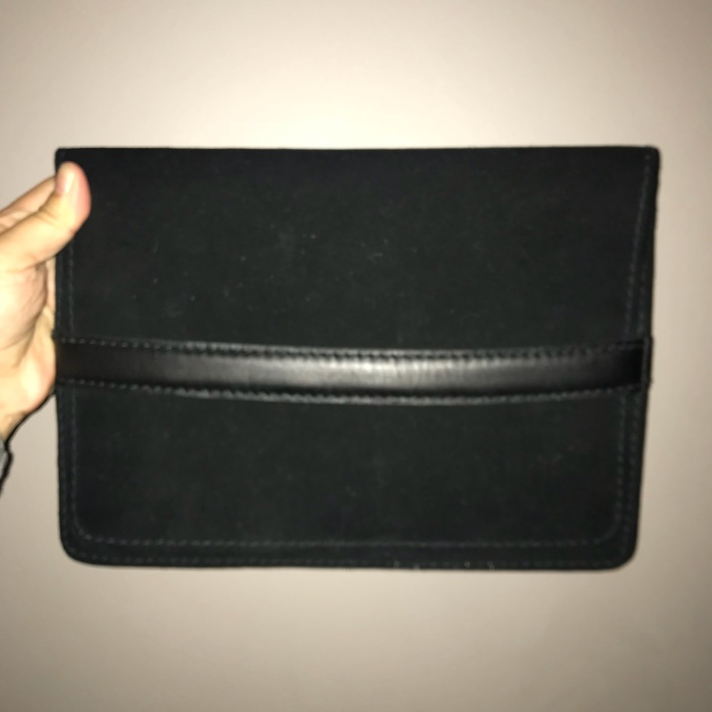 Madewell black suede clutch